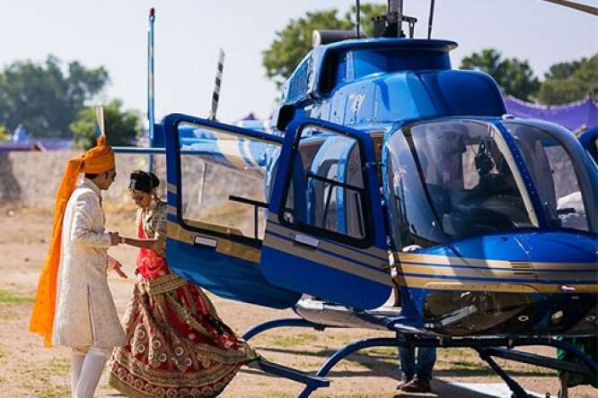 Book Helicopter for Wedding in Rajasthan is Really Easy